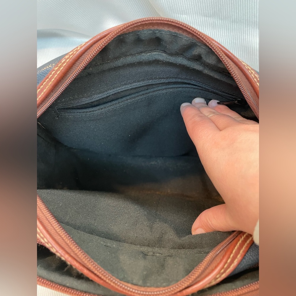 Vintage Carryland leather purse navy/brown - Picture 16 of 16